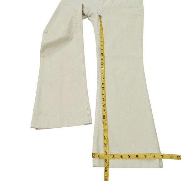 Kut from the Kloth Kelsey Corduroy Pants Womens 8 Ivory FAB AB Ankle Flare - Picture 12 of 12